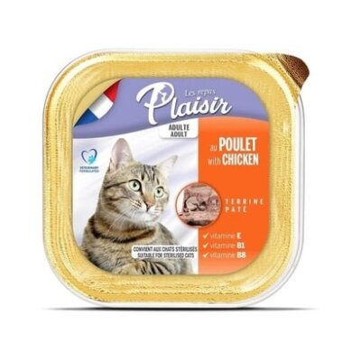 Plaisir Tavuklu Ezme Yetişkin Kedi Konservesi 100 gr