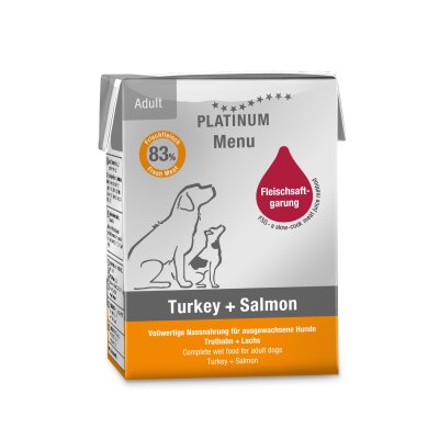Platinum Hindili ve Somonlu Yetişkin Köpek Yaş Maması 185 gr