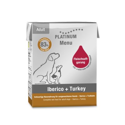 Platinum İberico ve Hindili Yetişkin Köpek Yaş Maması 375 gr