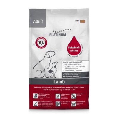 Platinum Yüksek Etli Kuzulu Yetişkin Köpek Maması 15 kg