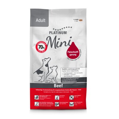 Platinum Mini Sığır Etli Küçük Irk Yetişkin Köpek Maması 900 gr