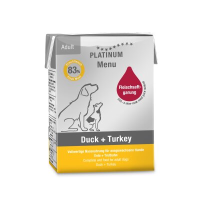 Platinum Ördekli ve Hindili Yetişkin Köpek Yaş Maması 185 gr