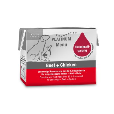 Platinum %83 Taze Etli Sığır ve Tavuklu Köpek Yaş Maması 90 gr