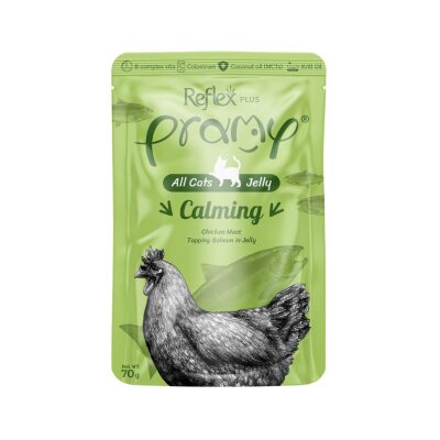Pramy Calming Kolostrumlu Tavuk ve Somonlu Jöleli Kedi Maması 70 gr