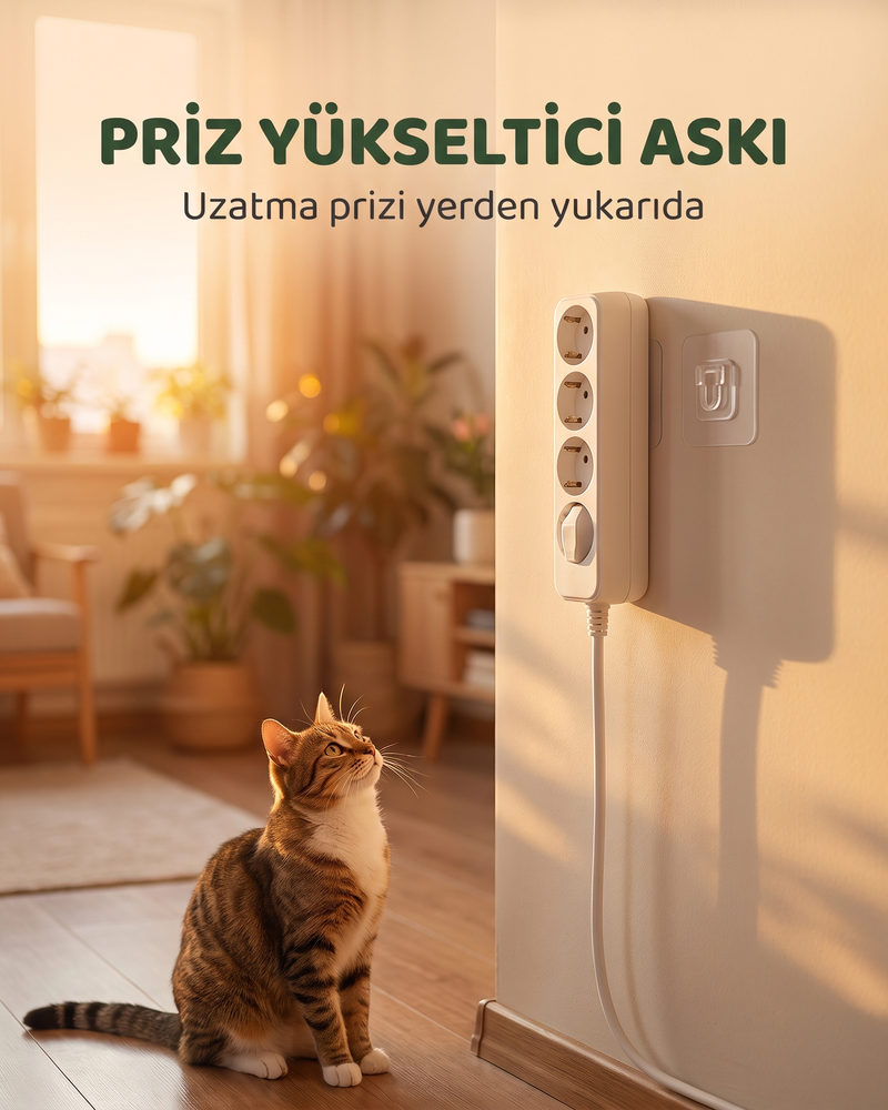 Priz ve Kablo Yükseltici Askı