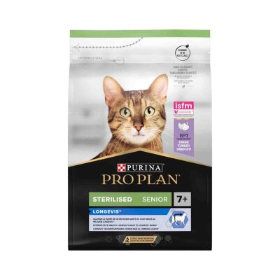Kısırlaştırılmış Yaşlı Kediler için Hindili 3 kg Kedi Maması