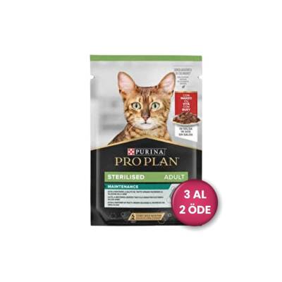Pro Plan Sos İçinde Sığır Etli Kısırlaştırılmış Kedi Konservesi 85 gr