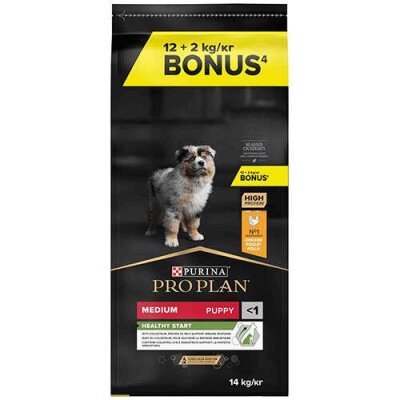 Pro Plan Puppy Tavuklu Orta Irk Yavru Maması 12 kg + 2 kg Hediyeli