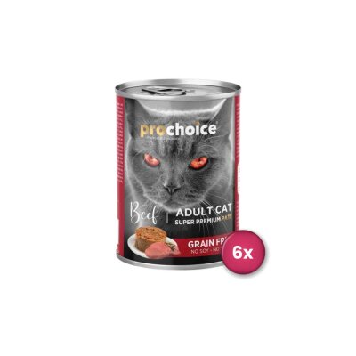 Prochoice Biftekli Soslu Yetişkin Kedi Konservesi 400 gr (6'lı)