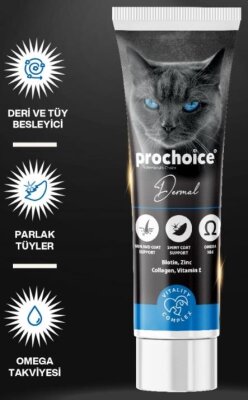Prochoice Dermal Biotinli Deri ve Tüy Sağlığı Kedi Macunu 100 ml
