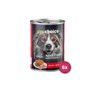 Prochoice Kuzu Etli Pate Yetişkin Köpek Konservesi 400 gr (6 Adet)