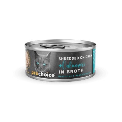 Prochoice Sos İçinde Tavuk ve Kalamarlı Yetişkin Kedi Maması 70 gr