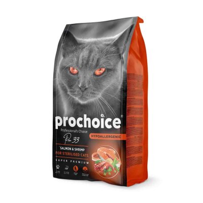 Prochoice Pro 33 Somonlu Karidesli Kısırlaştırılmış Kedi Maması 2 kg