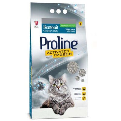 Proline Aktif Karbonlu Topaklanan İnce Bentonit Kedi Kumu 20 L