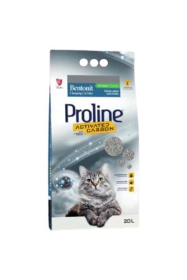 Proline Aktif Karbonlu Topaklanan İnce Bentonit Kedi Kumu 20 L