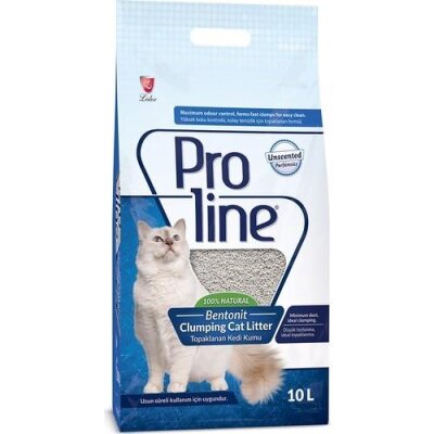 Proline Kokusuz İnce Taneli Topaklanan Bentonit Kedi Kumu 10 L