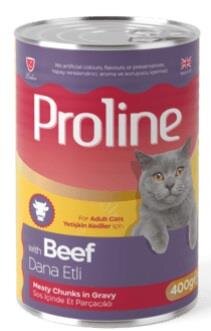 Proline Sos İçinde Parça Dana Etli Yetişkin Yaş Kedi Maması 400 gr