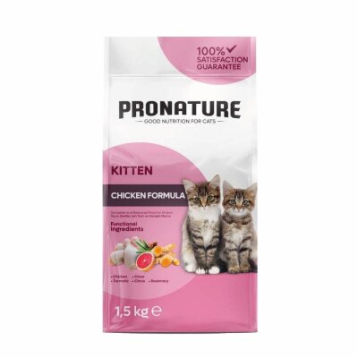 Pronature Tavuklu ve Pirinçli Yavru Kuru Kedi Maması 1,5 kg