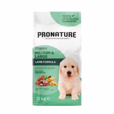 Kuzu Pirinçli Orta-Büyük Irk Yavru Köpek Maması 10 kg + 2 kg
