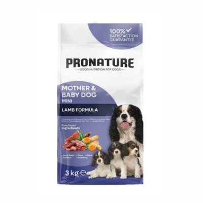 Pronature Kuzu Etli Mini Irk Anne ve Yavru Köpek Maması 3 kg