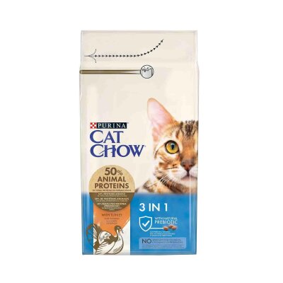 Purina Cat Chow 3'ü 1 Arada Hindili Yetişkin Kedi Maması 1,5 kg
