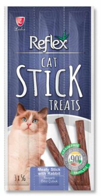 Reflex Tavşanlı Yumuşak Kedi Ödül Çubuğu 3 x 5 gr