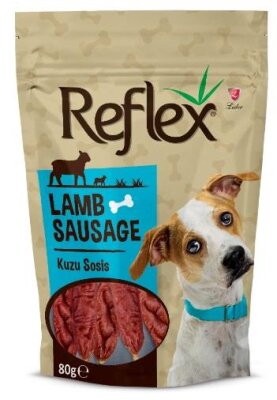 Reflex Yumuşak Kuzu Etli Sosis Köpek Ödülü 80 gr