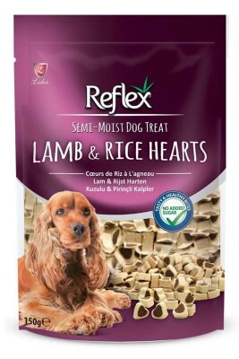 Reflex Hearts Kuzulu Pirinçli Yarı Yumuşak Köpek Ödülü 150 gr