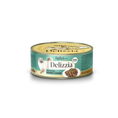 Reflex Plus Soslu Parça Somonlu Tavuklu Yetişkin Kedi Konservesi 85 gr