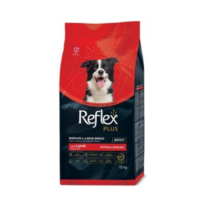 Reflex Plus Kuzulu Orta-Büyük Irk Köpek Maması 12 kg