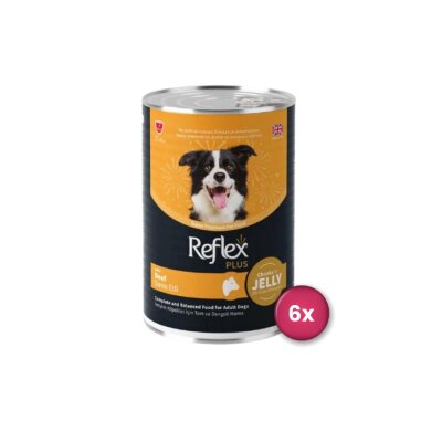 Reflex Plus Jöleli Dana Etli Yetişkin Köpek Konservesi 400 gr (6 Adet)