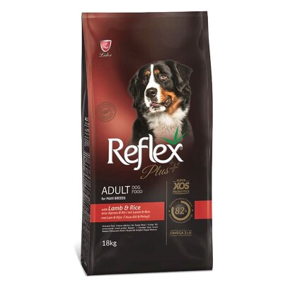 Reflex Plus Kuzu Etli ve Pirinçli Büyük Irk Köpek Maması 18 kg