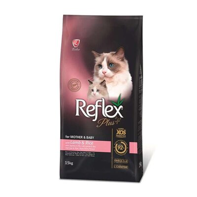 Reflex Plus Mother & Baby Kuzu Etli Anne ve Yavru Kedi Maması 15 kg