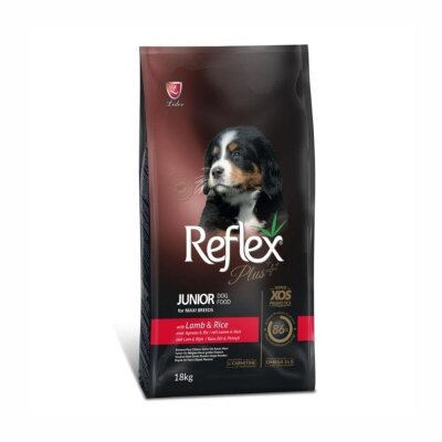 Reflex Plus Kuzu Etli ve Pirinçli Orta ve Büyük Irk Yavru Maması 18 kg