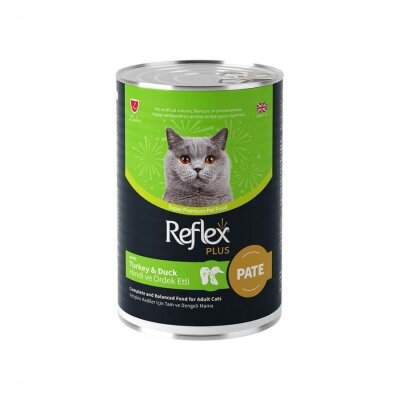 Reflex Plus Pate Hindi ve Ördek Etli 395 gr Yetişkin Kedi Konservesi