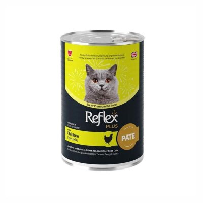 Reflex Plus Pate Tavuklu 395 gr Kısırlaştırılmış Kedi Konservesi