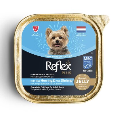 Reflex Plus Ringa ve Karidesli Küçük Irk Köpek Yaş Maması 85 gr