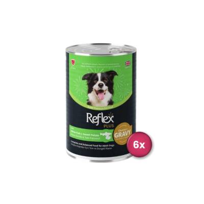 Reflex Plus Sosta Beyaz Balıklı Yetişkin Köpek Konservesi 400 g 6'lı