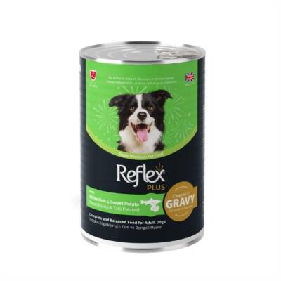 Reflex Plus Sosta Beyaz Balıklı Yetişkin Köpek Konservesi 400 g 6'lı