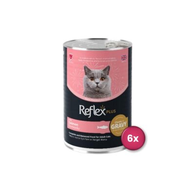 Reflex Plus Soslu Somonlu Yetişkin Kedi Konservesi 400 gr x 6