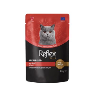 Reflex Plus Sos İçinde Parça Biftekli Kısır Kedi Konservesi 85 gr
