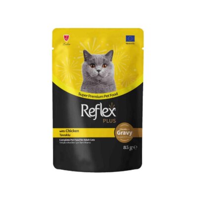 Reflex Plus Parça Tavuk Etli Sos İçinde Yetişkin Yaş Kedi Maması 85 gr