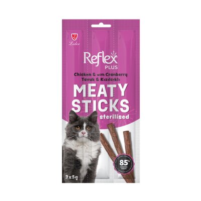 Reflex Plus Tavuklu Kısırlaştırılmış Kedi Ödül Çubuğu 3 x 5 gr