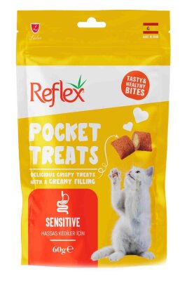 Reflex Pocket Treats Sensitive Hassas Yetişkin Kedi Ödülü 60 gr