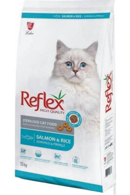 Reflex Somonlu Pirinçli Kısırlaştırılmış Kedi Maması 15 kg