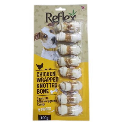 Reflex Tavuk Etli Düğüm Çiğneme Kemiği 8'li 100 gr
