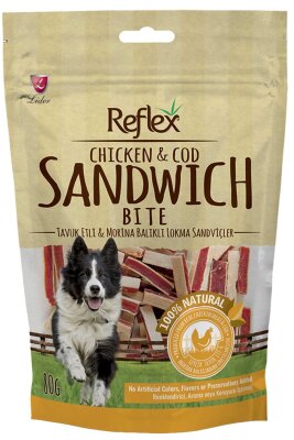 Reflex Tavuk ve Morina Balıklı Sandwich Köpek Ödülü 80 gr