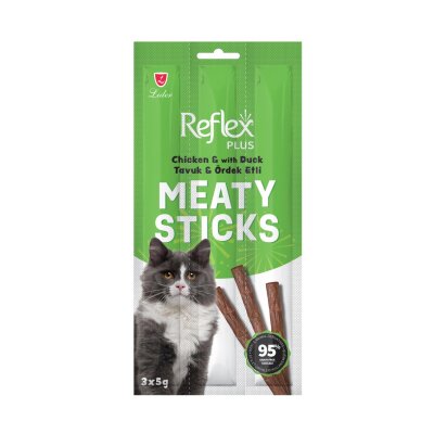 Reflex Tavuklu Ördekli Yüksek Etli Kedi Ödül Çubuğu 3 x 5 gr