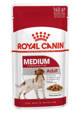 Royal Canin Parça Etli Soslu Orta Irk Yetişkin Köpek Konservesi 140 gr
