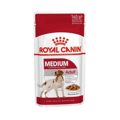 Royal Canin Parça Etli Soslu Orta Irk Yetişkin Köpek Konservesi 140 gr